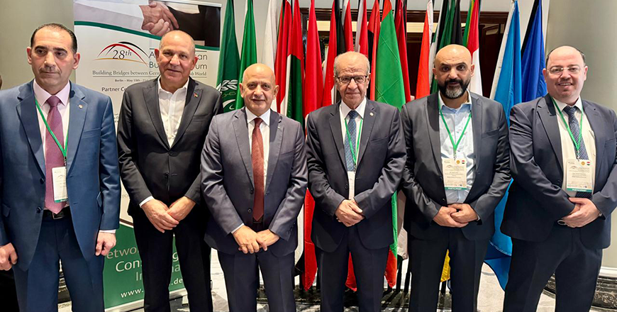 A Jordanian commercial and service delegation on Wednesday takes part in the 28th Arab-German Business Forum, currently underway in Berlin (Petra photo)