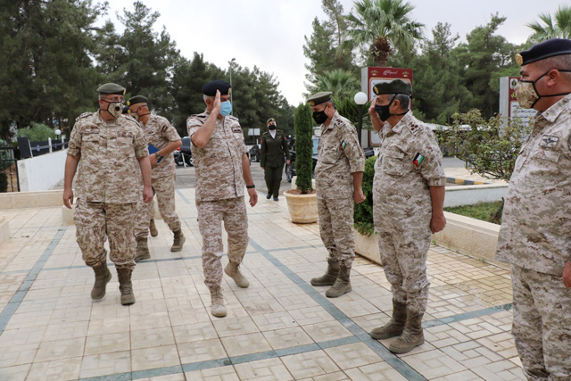 Following Royal directives, Chairman of the Joint Chiefs of Staff Maj. Gen. Yousef Huneiti on Sunday instructed stakeholders at the Royal Medical Services to provide Prince Hashem Hospital in Zarqa and Prince Rashid Hospital in Irbid with caravans to increase their bed capacities (Petra photo)