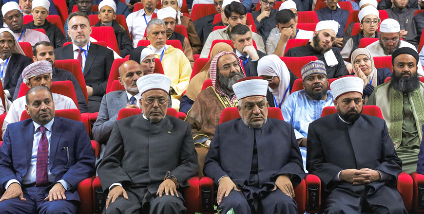 On behalf of Her Majesty Queen Rania, Minister of Awqaf and Islamic Affairs Mohammad Khalayleh on Saturday attends the opening of the 20th Women’s International Hashemite Competition for Memorisation of the Holy Koran (Petra photo)