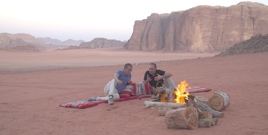 HRH Prince Ali with CNN’s Richard Quest in Wadi Rum (photo courtesy of CNN)