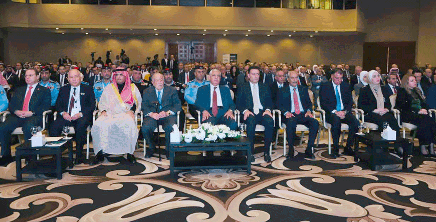Participants during the launch of the Jordanian Public Prosecution’s first international conference at the King Hussein Bin Talal Convention Centre in the Dead Sea region on Thursday (Petra photo)