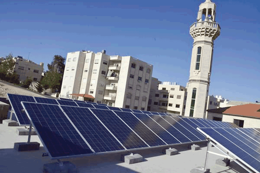 The number of mosques that installed photovoltaic solar energy systems reached 1,864 by the end of 2021, according to the latest annual report from Jordan’s Awqaf Ministry (JT file photo)