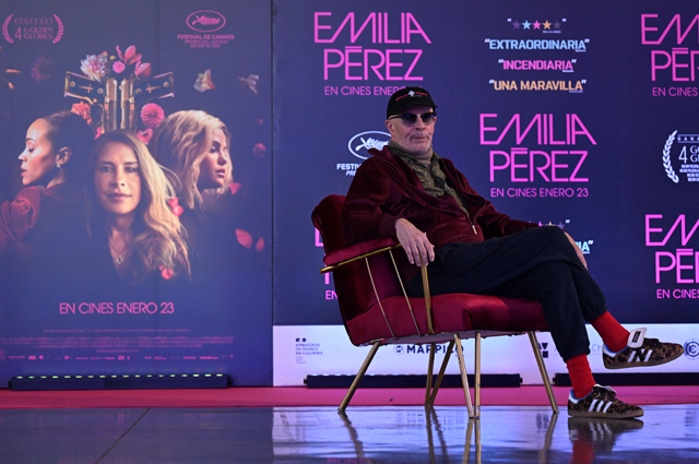 French director, author of the 'Emilia Perez' movie, Jacques Audiard looks on during an interview with AFP in Bogota on January 18 (AFP photo)