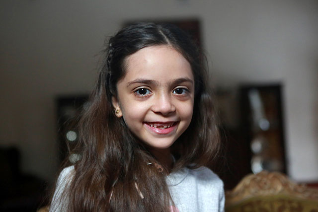 Syrian girl Bana Al Abed, known as Aleppo's tweeting girl, poses during an interview in Ankara on Thursday (AFP photo)