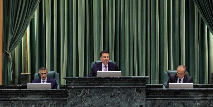 Lower House Speaker Ahmad Safadi chairs a House session on Tuesday (Petra photo)