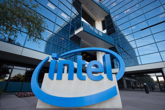 This file photo taken on November 5, 2016, shows an Intel logo in front of the Intel Museum in Santa Clara, California (AFP file photo)