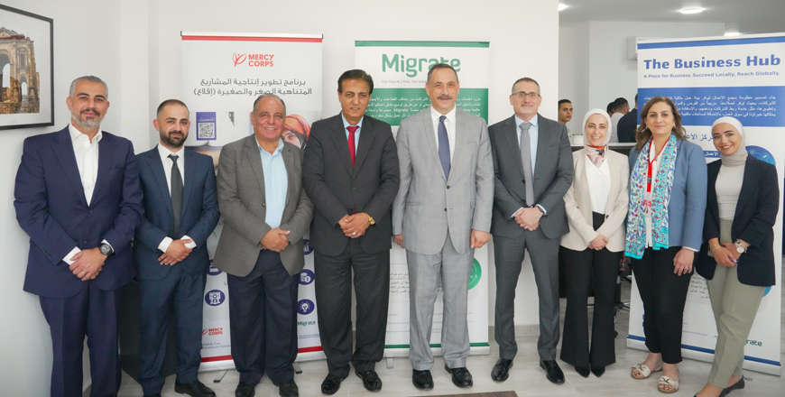 Iqlaa, led by Mercy Corps, launches its second business hub in Jerash, Jordan through its implementation partner Migrate (Photo courtesy of Iqlaa)
