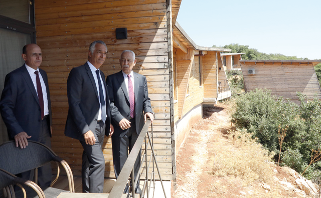 Royal Court Chief Yousef Issawi during the inauguration of the eco-lodge project in Ajloun on Tuesday (Petra photo)