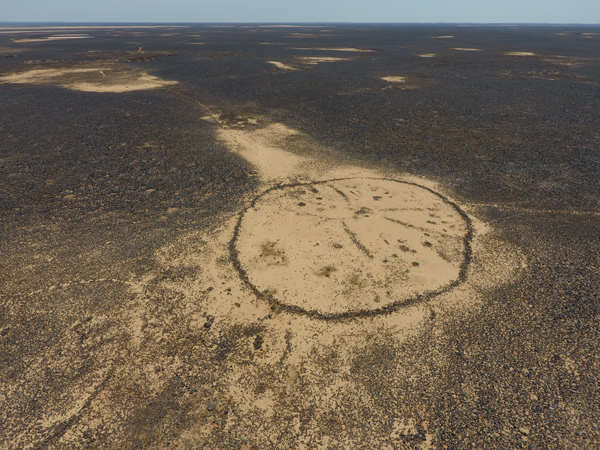 Aerial view of the Black Desert, which covers some 55,000 square kilometres (Photo courtesy of WHS)