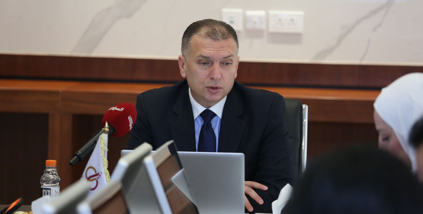 Director General of the Association of Banks in Jordan (ABJ) Maher Mahrouq on Monday during a press briefing that saw the launch of an ABJ study (Photo courtesy of ABJ)