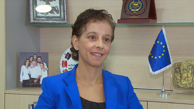 EU Ambassador to Jordan Maria Hadjitheodosiou at a meeting with local journalists and media representatives on Wednesday (Petra photo)