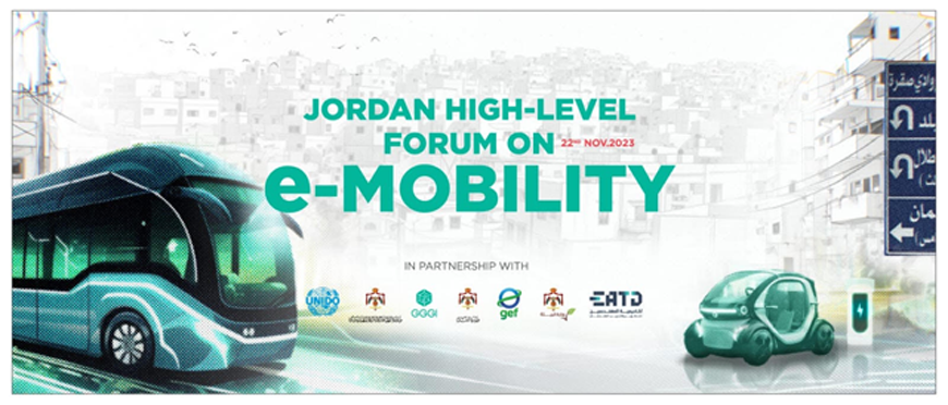 The first High-Level Forum on E-Mobility in Jordan was launched on Wednesday, bringing together stakeholders from various sectors to pave the path for accelerating the transition towards green transport in Jordan (Photo courtesy of GGGI)