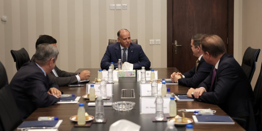 HRH Prince Feisal meets with President of World Anti-Doping Agency Witold Banka on Wednesday (Petra photo)