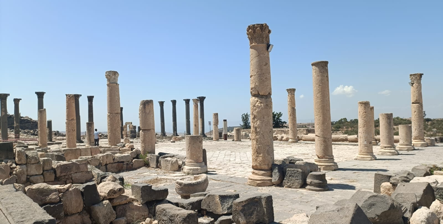 A view of Umm Qais archaeological site, in Irbid governorate, some 115km from Amman (Photo by Ahed Taha)