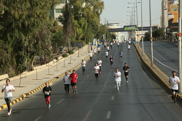 Participants during the 13th Amman International Marathon on Friday (Photos courtesy of Run Jordan)