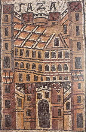 A mosaic at the church of St Stephen at Umm at-Rasas in Jordan depicts ancient Gaza (Photo courtesy of Mohammad Najjar)