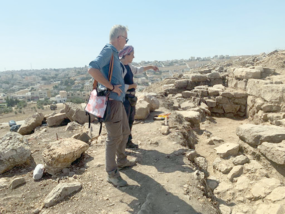 Tell Ushai’r/Kufr Youba near Irbid during the excavation with Free University Berlin on Friday (Photo courtesy of Zeidan Kafafi)