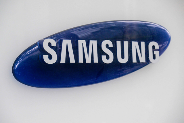 The Samsung logo is displayed outside the company's Seocho building in Seoul on Wednesday  (AFP photo)