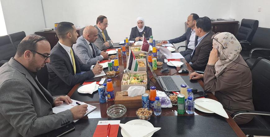 Minister of Transport Wissam Tahtamouni, on Thursday holds a meeting at Jordan Airports Company at Marka Airport to review progress and latest steps taken to re-operate it (Petra photo)