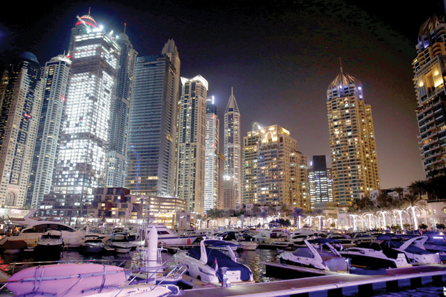 Dubai Marina is surrounded by high towers of hotels, banks and office buildings, United Arab Emirates, on December 11, 2017 (Reuters file photo)
