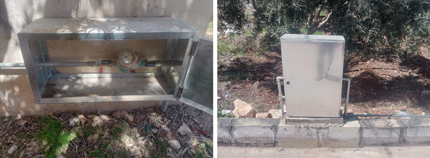 Relocation of water house connections in Hawwara and Sarieh districts (Photos courtesy of UNOPS)