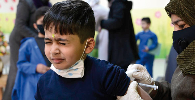 A student receives vaccination against diphtheria, tetanus and polio at a school in Amman in this recent photo (JT file photo)