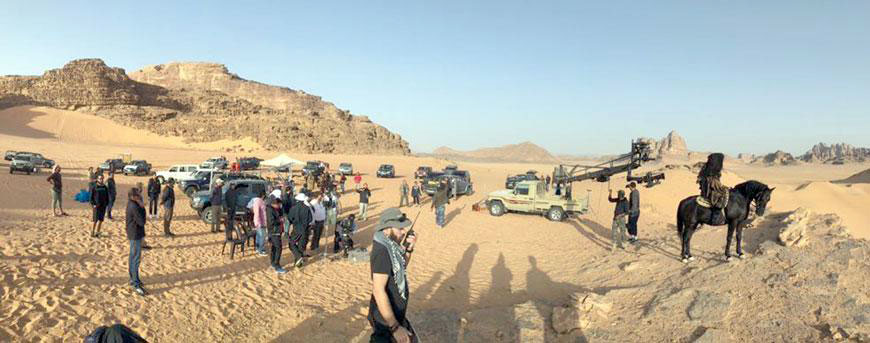   Filmmakers during a shoot in Jordan’s Wadi Rum. Youth recently weighed in on Jordan becoming a filmmaking destination (JT file photo)