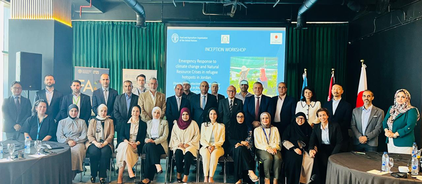 The Food and Agriculture Organisation of the United Nations in Jordan, funded by Japan, and in cooperation with the Ministry of Agriculture, has launched a project aimed at addressing the pressing challenges of climate change in refugee hotspot areas of northern Jordan (Photo courtesy of FAO)