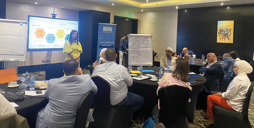 Participants during a consultative session on ‘Developing Health Media in Jordan’ (Photo by Mays Ibrahim Mustafa)
