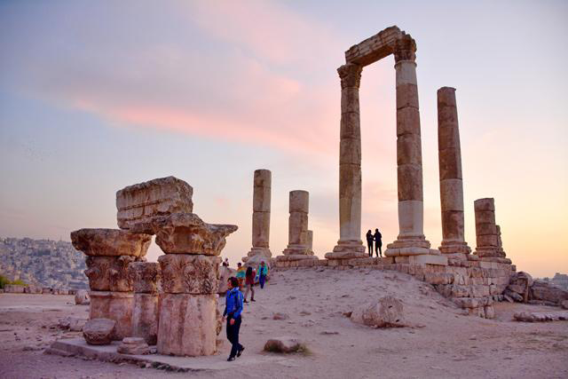 Tourists explore the Amman Citadel (JT file photo)
