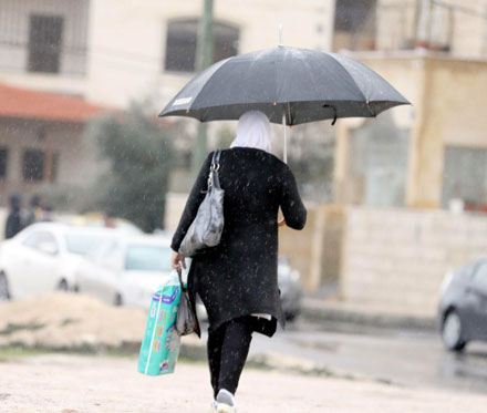 A polar air mass is forecast to bring heavy rainfall and thunderstorms to the Kingdom on Tuesday, according to the JMD (Photo by Osama Aqarbeh)