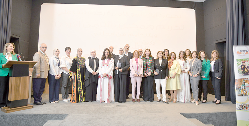HRH Princess Rajwa Bint Ali (centre) at the ceremony held on Saturday where 18 individuals and entities have been recognised for their contribution to Jordanian society (Photo courtesy of Family Flavour)