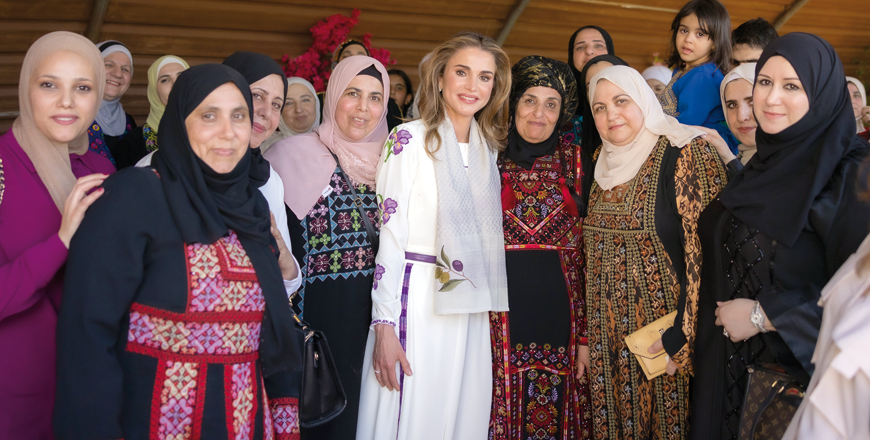 Her Majesty Queen Rania visited Firyal Kofahi’s home-based kitchen in Irbid’s Hawar village on Wednesday