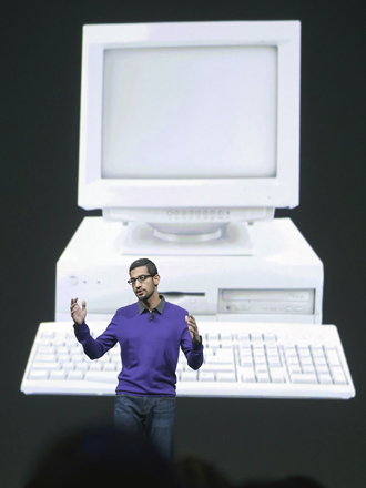 Sundar Pichai, senior vice president, Chrome and Apps at Google, speaks at Google I/O 2013 in San Francisco (AP photo)
