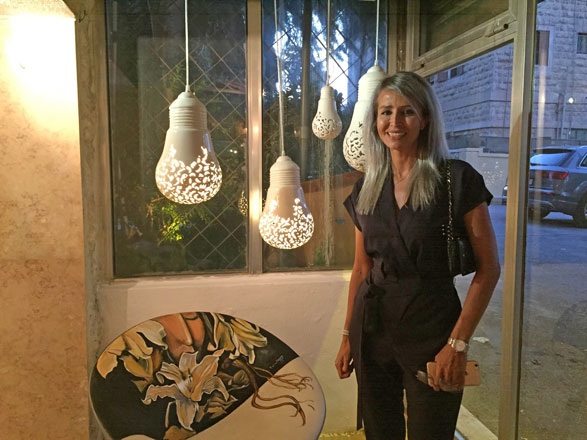 Syrian artist Rana Sunaij says her work focuses on women, independence, femininity and beauty (Photo by Suzanna Goussous)