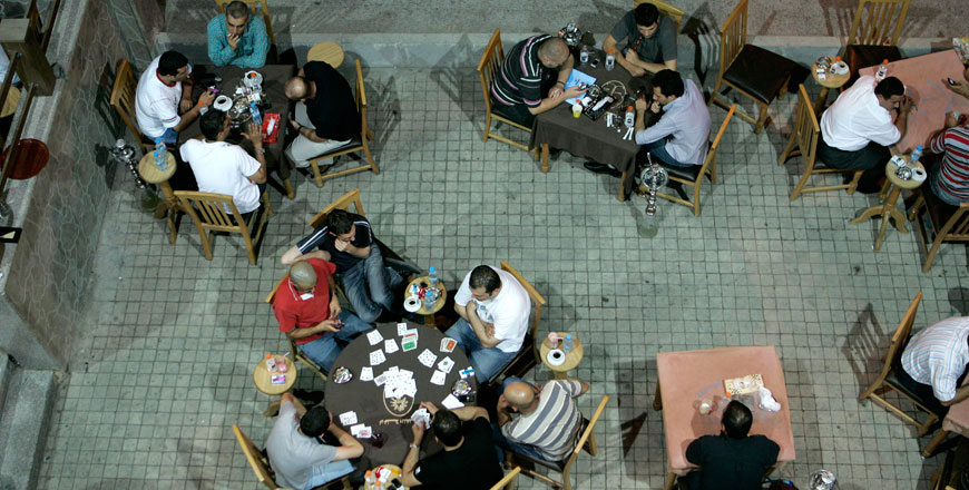 Some cafés around Amman receive customers until the hours before dawn during Ramadan, as families and friends go out at night after breaking their day-long fast (File photo)