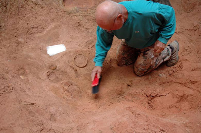 Archaeologist Ulrich Bellwald during a recent dig in Jordan (Photo courtesy of Ulrich Bellwald)