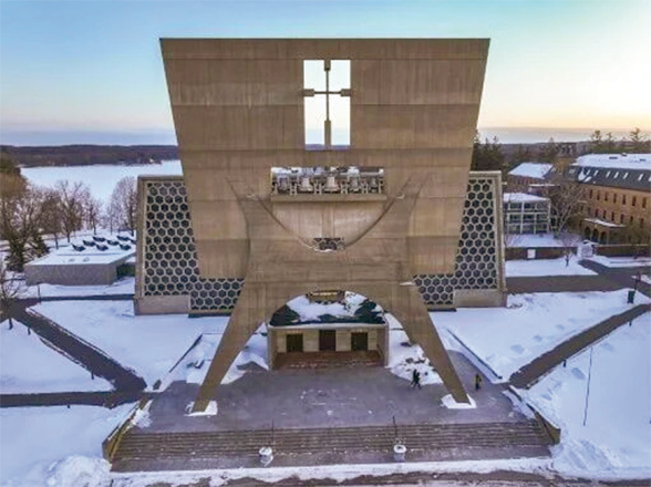 For half a century, the existence of this modernist masterpiece has been mainly known to the Benedictine monks who worshipped there (AFP photo)