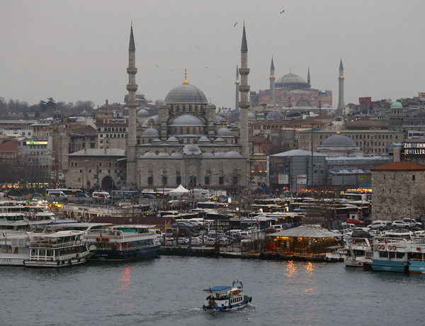 A boat travels on the Golden Horn in Istanbul, on Saturday (Reuters photo)
