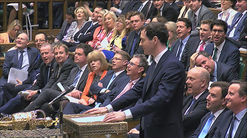 A still image taken from video shows Britain's Chancellor of the Exchequer George Osborne, presenting his budget to the House of Commons, in central London, on Wednesday (Reuters photo)