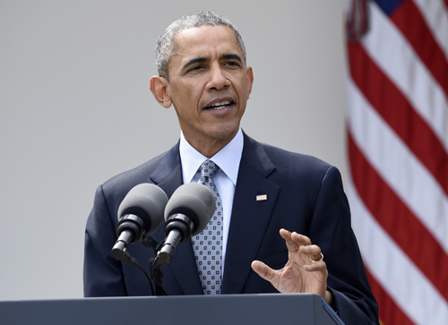 In this April 2, 2015 file photo, President Barack Obama speaks in the Rose Garden of the White House in Washington, to talk about the breakthrough in the Iranian nuclear talks (AP photo)