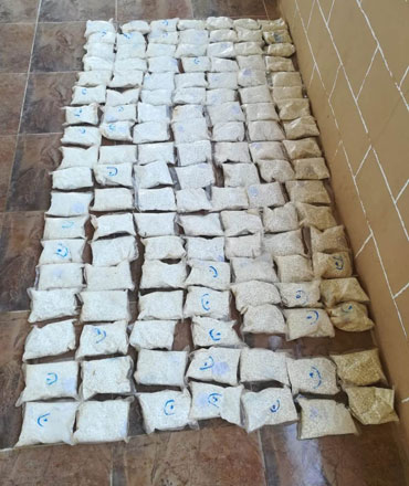 The army on Sunday foiled two attempts to smuggle large amounts of narcotics into the Kingdom (Photo courtesy of the JAF)