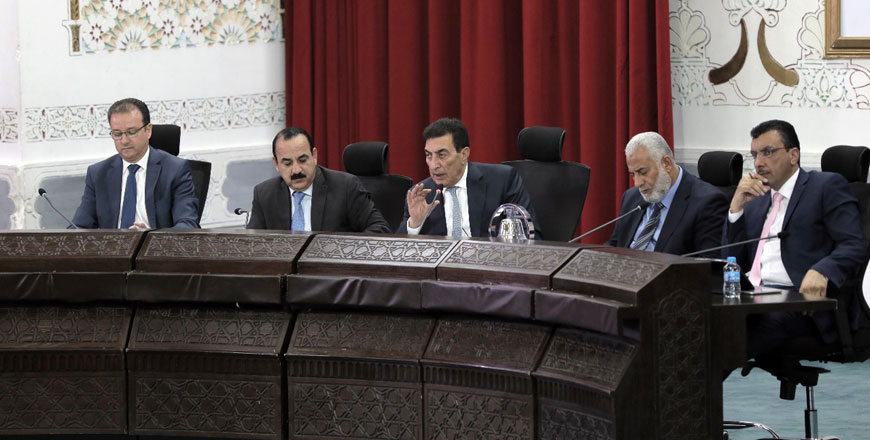 MPs discuss the parliamentary investigation committee’s report on the Dead Sea incident on Monday (Photo by Osama Aqarbeh)