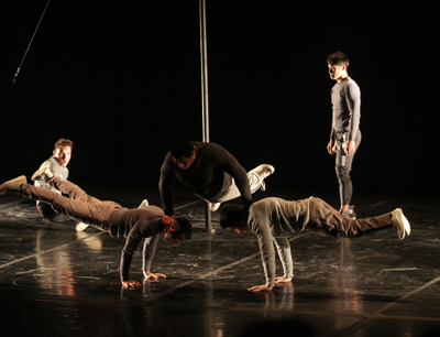 Members of the ILL-ABILITIES breakdance troupe perform at the Royal Cultural Centre in Amman on Sunday (Photo by Nader Daoud)