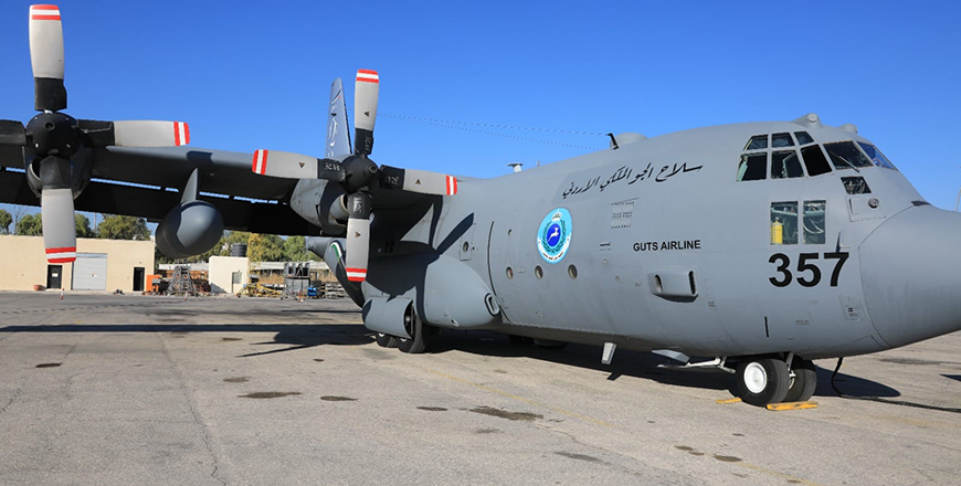 Under Royal directives, the Jordanian Armed Forces – Arab Army (JAF) says it dispatches a second relief aircraft to Lebanon  (JAF photo)