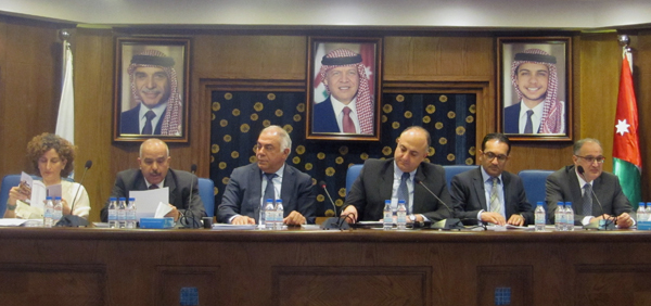Lafarge Jordan top management at the general assembly meeting held last week (Photo courtesy of Lafarge Jordan)