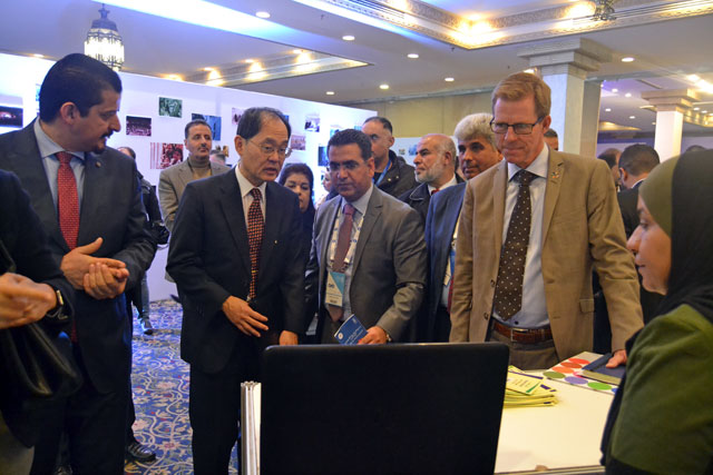 Japanese Ambassador to Jordan Hidenao Yanagi attends a UNDP presentation on the results of 50 projects implemented in the Kingdom over the last three years. The projects were part of an initiative established by the Japanese and Swiss governments (Photo by Ana V. Ibáñez Prieto)