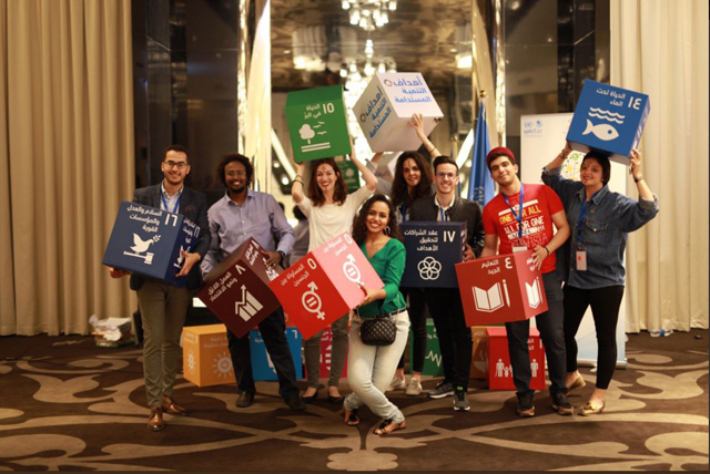 Youth from various Arab states take part in the fourth youth leadership programme regional workshop in Amman on Saturday  (Photo courtesy of YLP)