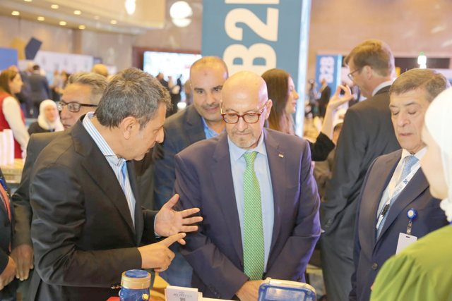 Minister of Water and Irrigation Raed Abu Saud on Sunday inaugurates the Arab Water Week conference (Petra photo)