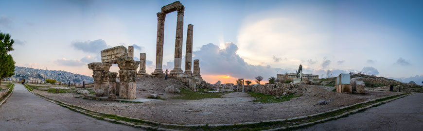 A view of the Amman Citadel recently. A total of 400 ancient coins that were on display at the museum near the Citadel have been replaced with fake ones. Authorities are investigating the issue (Photo by Amjad Ghsoun)